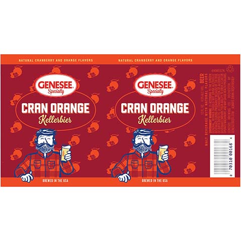 Genesee Cran Orange Kellerbier by Genesee Brewing Co., beer label