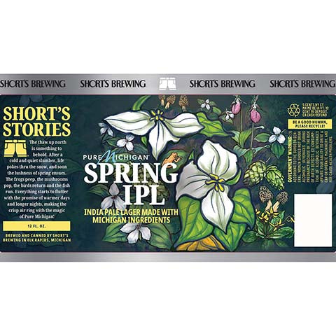 Short's Brew Pure Michigan Spring IPL by Short's Brewing Co, beer label