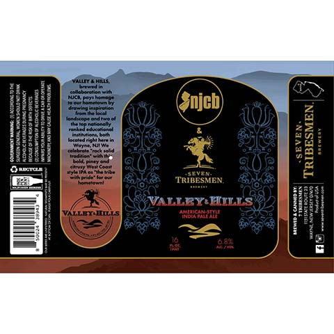 Seven Tribesmen Valley & Hills IPA by 7 Tribesmen, beer label