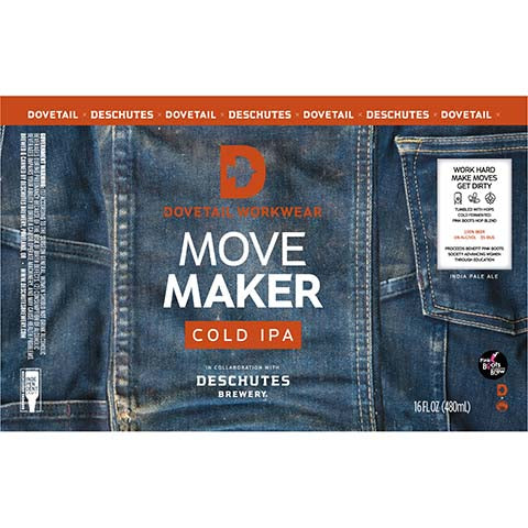 Deschutes Move Maker Cold IPA by Deschutes Brewery, beer label