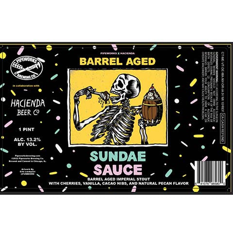 Pipeworks Barrel Aged Sundae Sauce Imperial Stout by Pipeworks Brewing Co, beer label