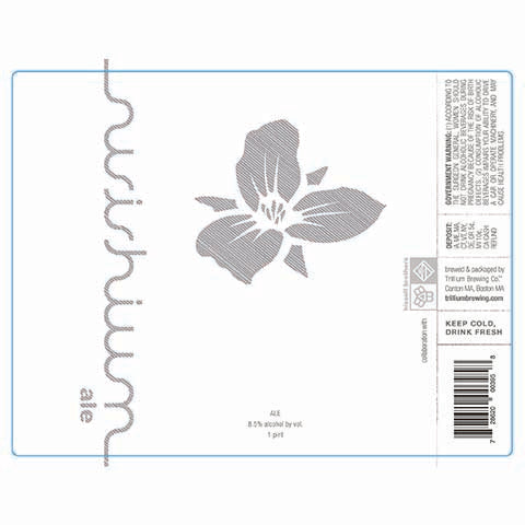 Trillium Swishium Ale by Trillium Brewing, beer label
