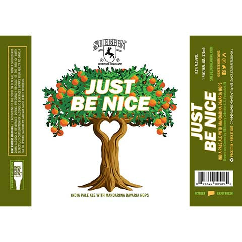 Shebeen Just Be Nice IPA by RI Brewery Collective LLC, beer label