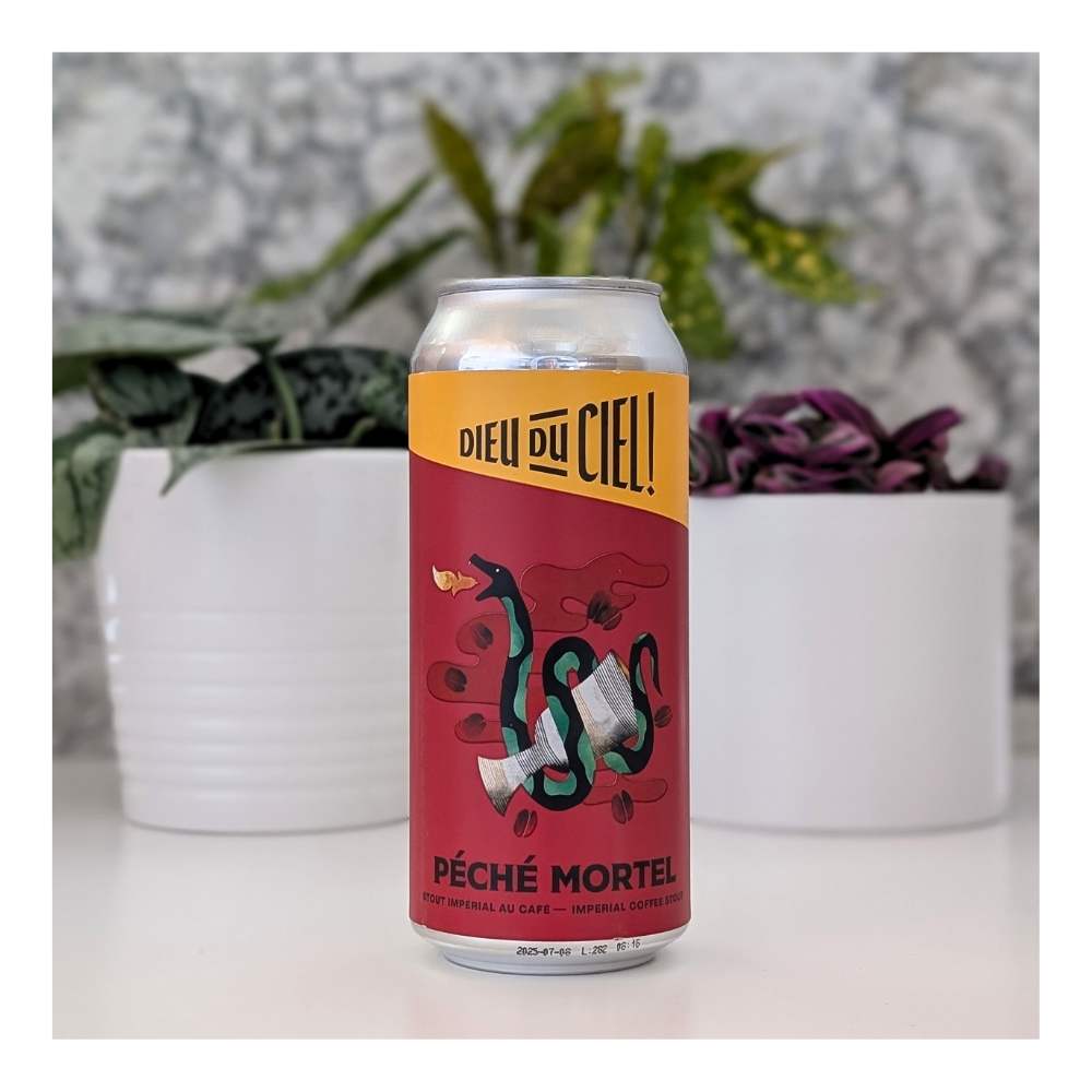 Péché Mortel Imperial Coffee Stout by Brasserie Dieu du Ciel!, beer label
