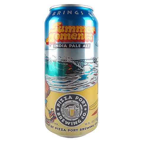 Pizza Port Summer Moments IPA by Pizza Port Brewing Co., beer label