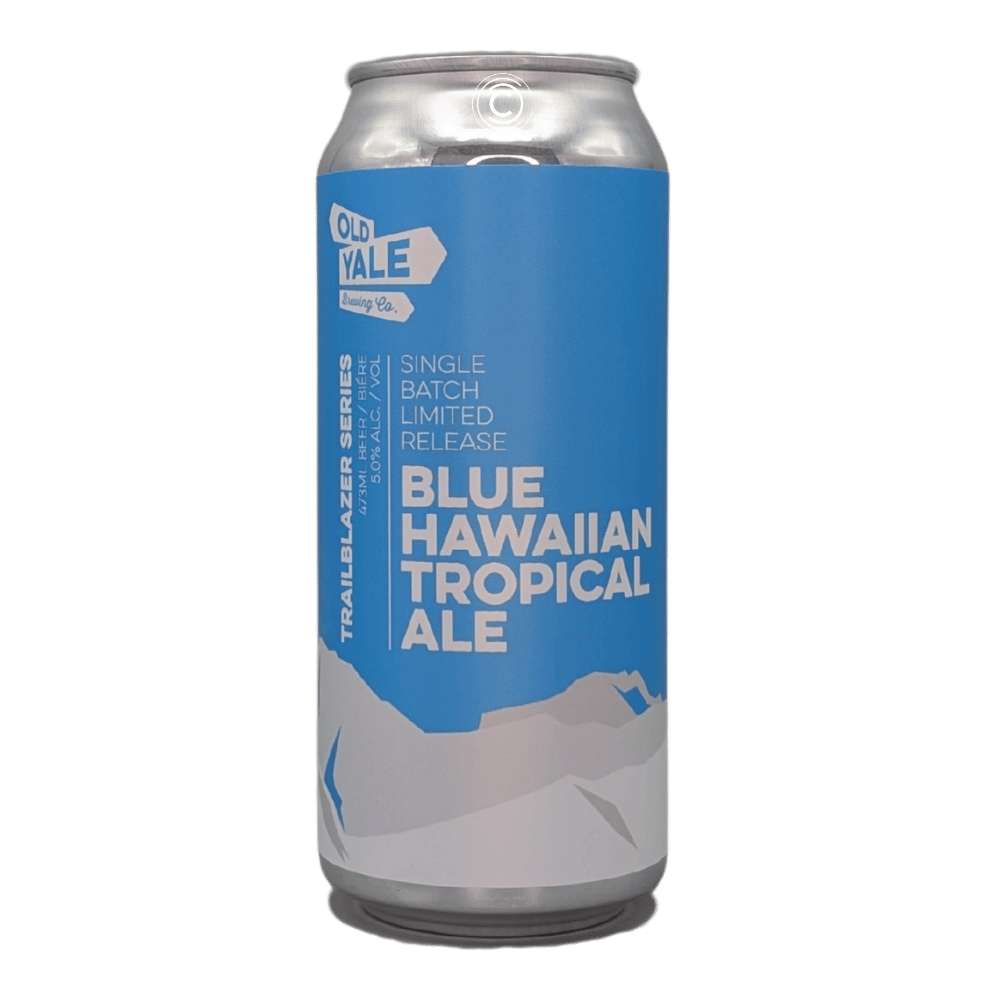 Blue Hawaiian Tropical Ale by Old Yale Brewing Company, beer label
