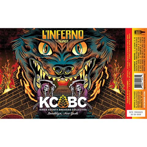 Kings County Brewers Collective L'inferno Pilsner by Kings County Brewers Collective, beer label