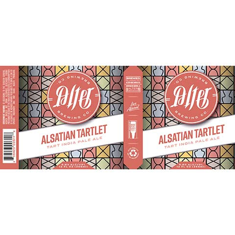 Alter Alsatian Tartlet Tart IPA by Alter Brewing Company, beer label