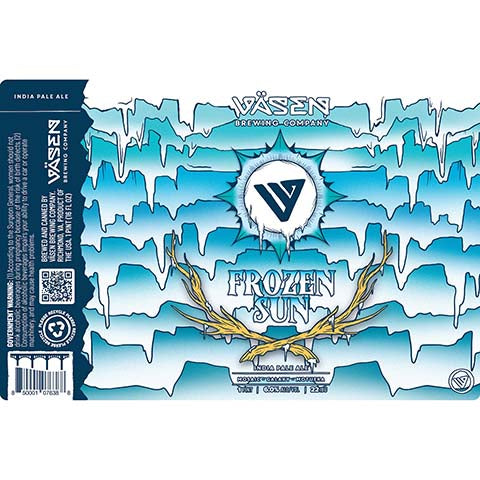 Vasen Frozen Sun IPA by Vasen Brewing Company, beer label