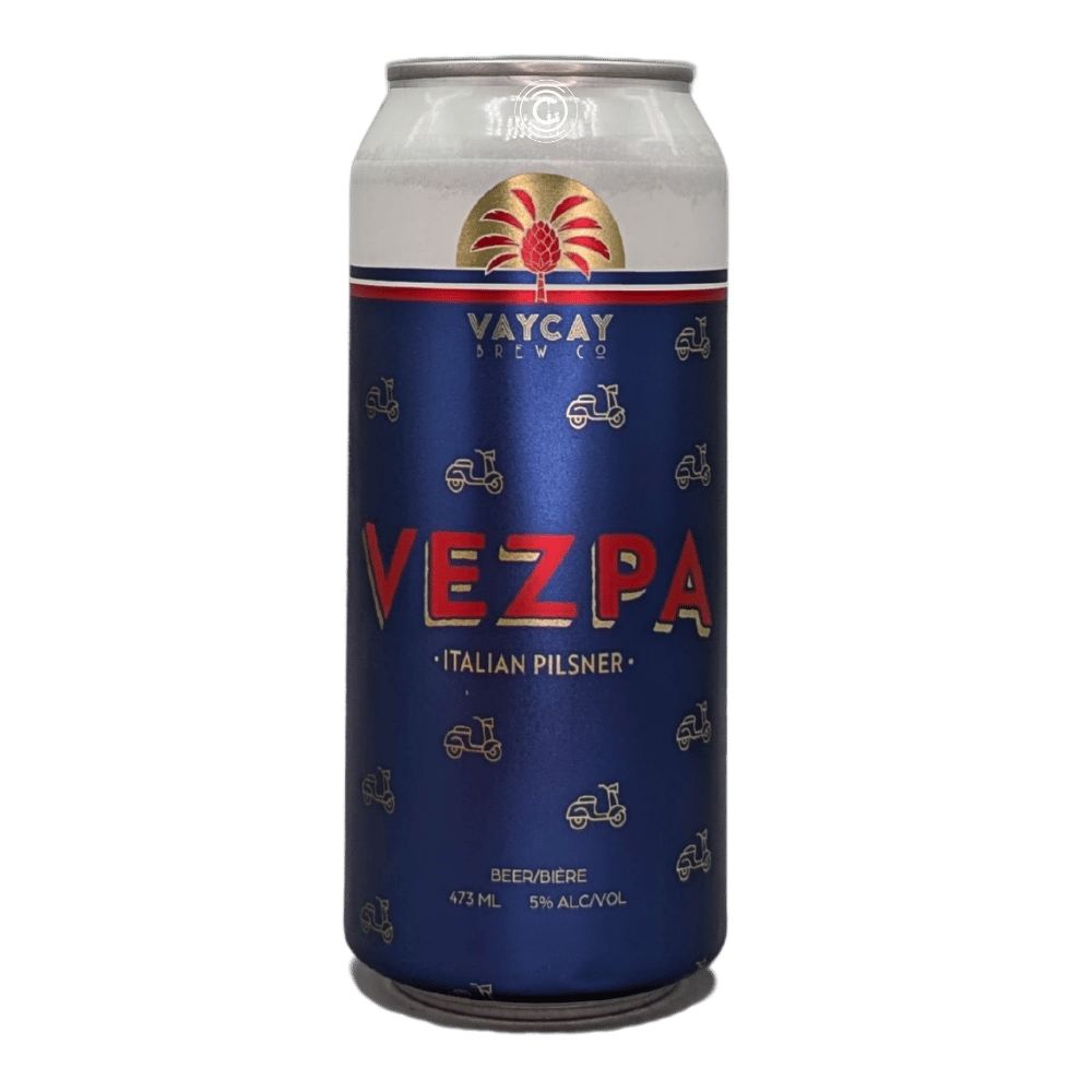 Vezpa Italian Pilsner by Vaycay Brew Co., beer label