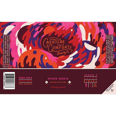 Creature Comforts Mixed Media DIPA by Creature Comforts Brewing Co., beer label