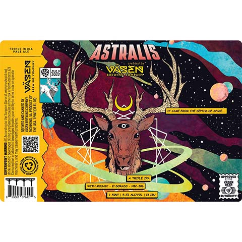 Vasen Astralis TIPA by Vasen Brewing Company, beer label