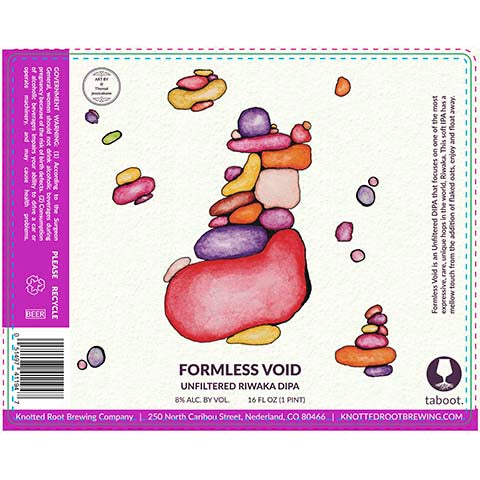 Knotted Root Formless Void DIPA by Knotted Root Brewing, beer label