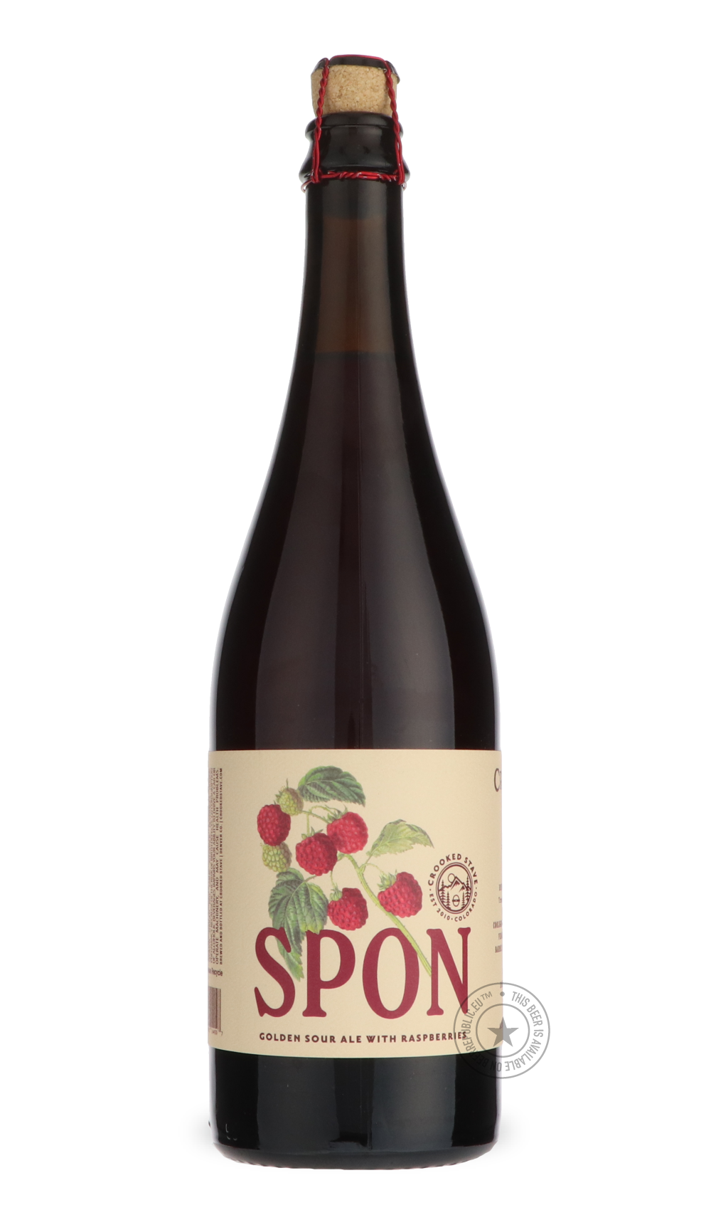 Raspberry Spon by Crooked Stave Brewing Co., beer label
