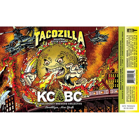 Kings County Brewers Collective Tacozilla Lager by Kings County Brewers Collective, beer label