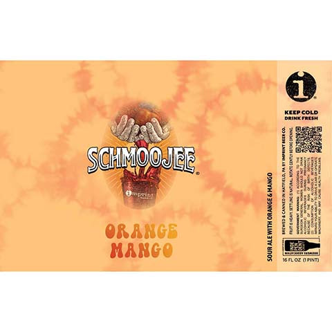 Imprint Schmoojee Orange Mango Sour Ale by Imprint Beer Company, beer label
