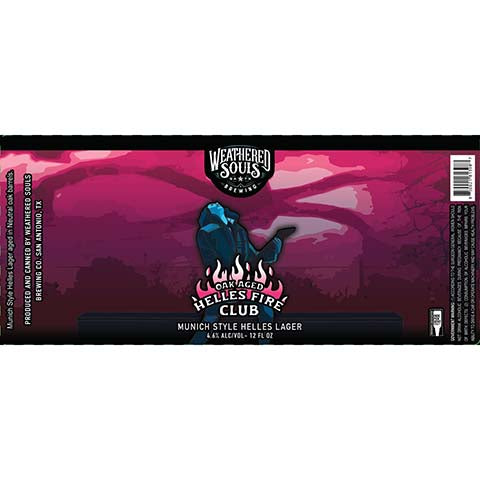 Weathered Souls Oak Aged Helles Fire Club Helles Lager by Weathered Souls Brewing Co., beer label