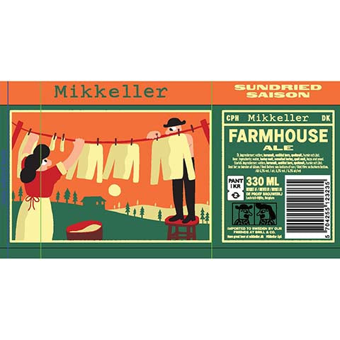 Mikkeller Sundried Saison Farmhouse Ale by Mikkeller, beer label