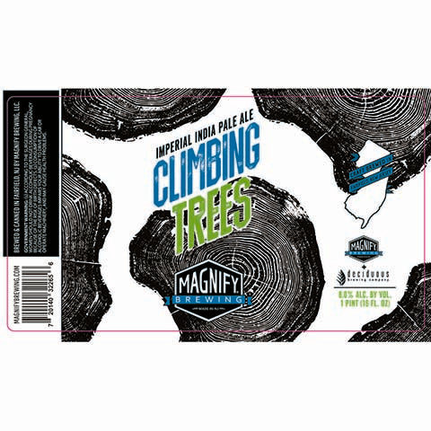 Magnify Climbing Trees Imperial IPA by Magnify Brewing Company, beer label