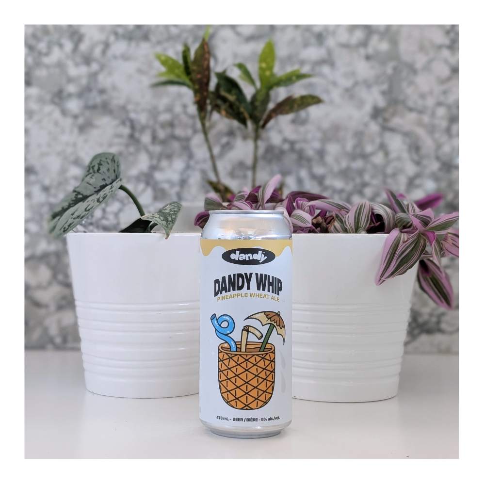Dandy Whip Pineapple Wheat Ale by The Dandy Brewing Company, beer label