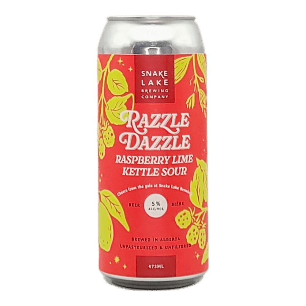 Brewing Company Razzle Dazzle Raspberry Lime Kettle Sour by Snake Lake Brewing Company, beer label
