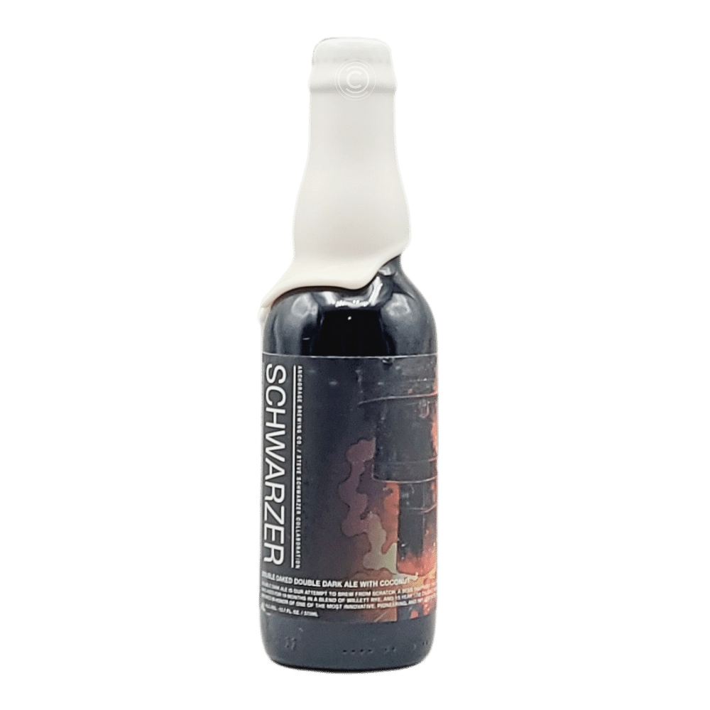 Schwarzer (Coconut) Bourbon-Barrel Aged Dark Ale by Anchorage Brewing, beer label