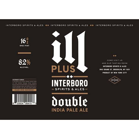 Interboro Ill Plus DIPA by Interboro Spirits And Ales, beer label