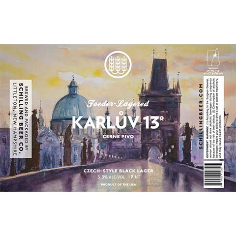 Schilling Foeder-Lagered Karlův 13° Lager by Schilling Beer Co, beer label