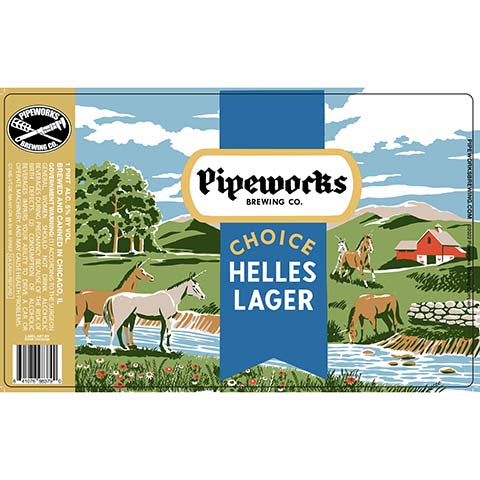 Pipeworks Choice Helles Lager by Pipeworks Brewing Co, beer label