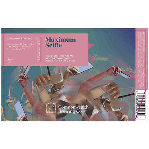 Commonwealth Maximum Selfie Sour DIPA by Commonwealth Brewing Co., beer label