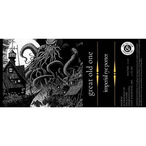 Ebb & Flow Great Old One Imperial Rye Porter by Ebb & Flow, beer label