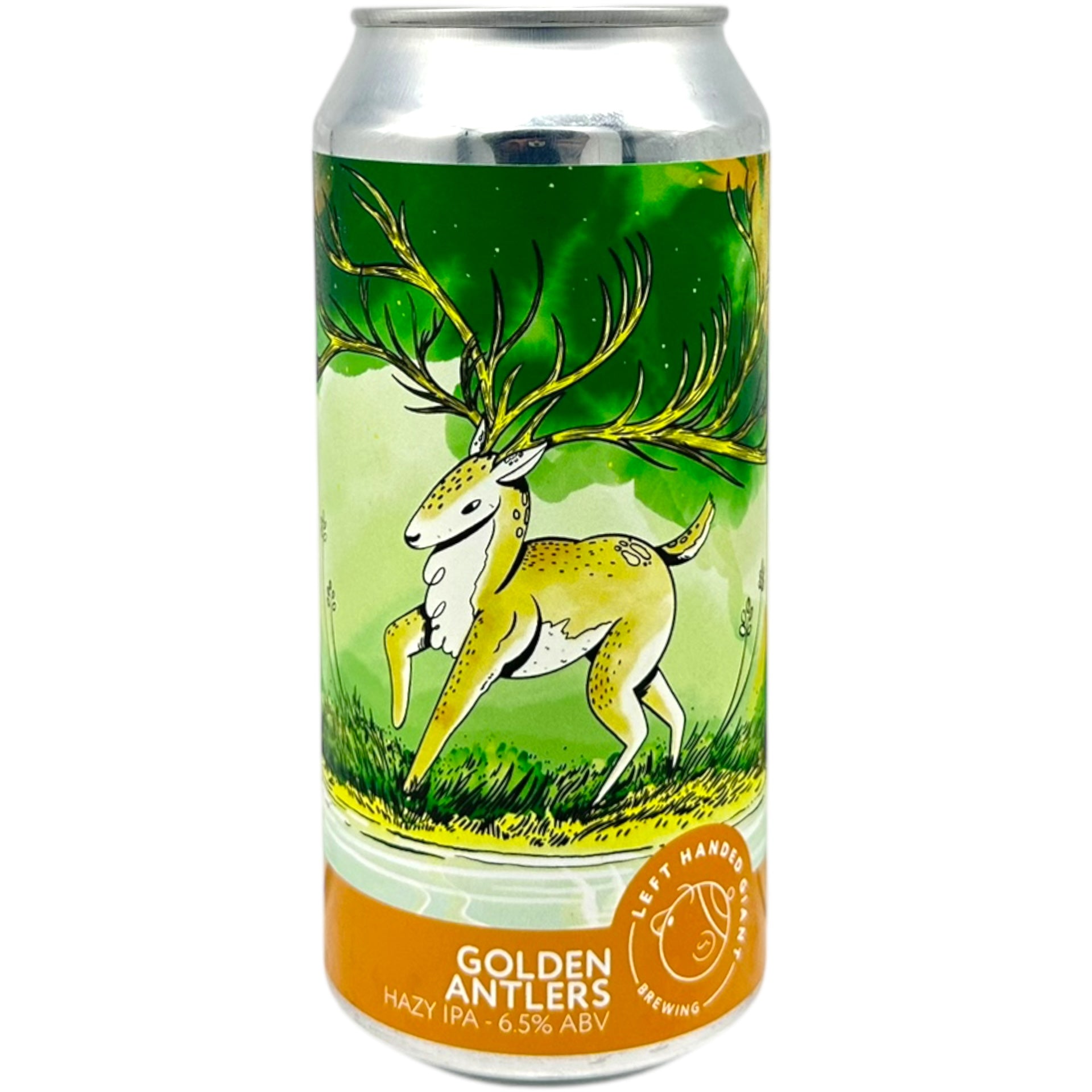 Left Handed Giant Golden Antlers by Left Handed Giant, beer label