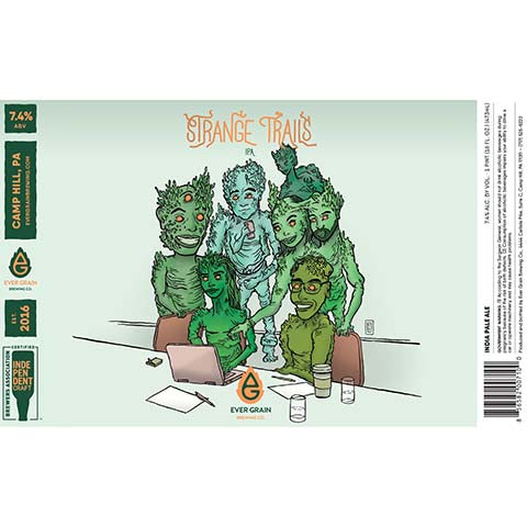 Ever Grain Strange Trails IPA by Ever Grain Brewing Co, beer label