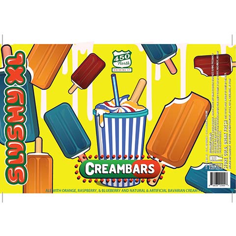 450 North Slushy XL Cream Bars Sour by 450 North Brewing Company, beer label