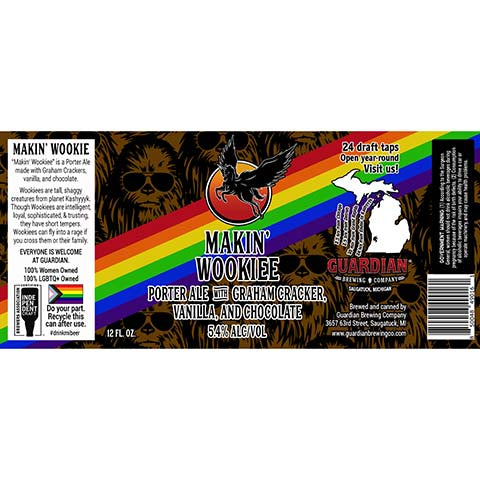 Guardian Makin' Wookie Porter by Guardian Brewing Company, beer label