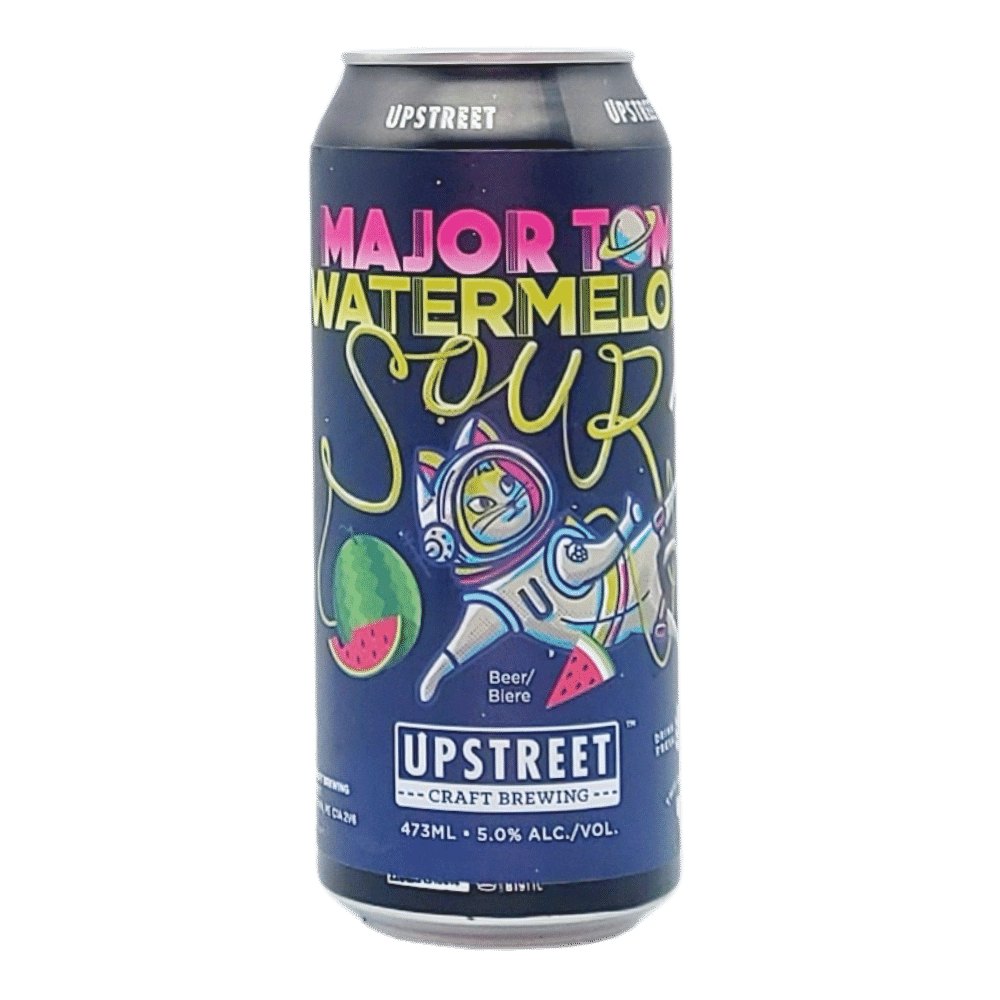 Upstreet Craft Brewing Major Tom Watermelon Sour by Beere Brewing Company, beer label