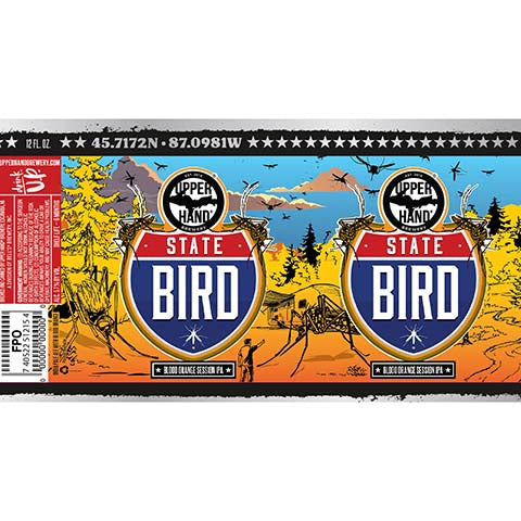 Upper Hand State Bird Session IPA by Upper Hand Brewery, beer label