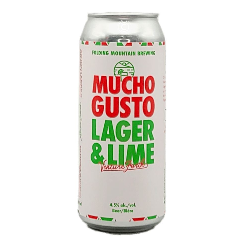 Mucho Gusto Lager & Lime by Folding Mountain Brewing, beer label