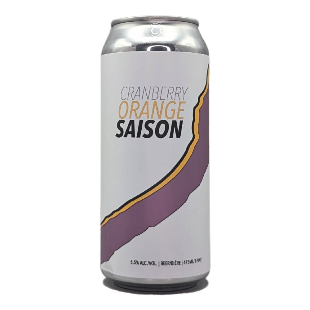 Cranberry Orange Saison by Sawback Brewing Co., beer label