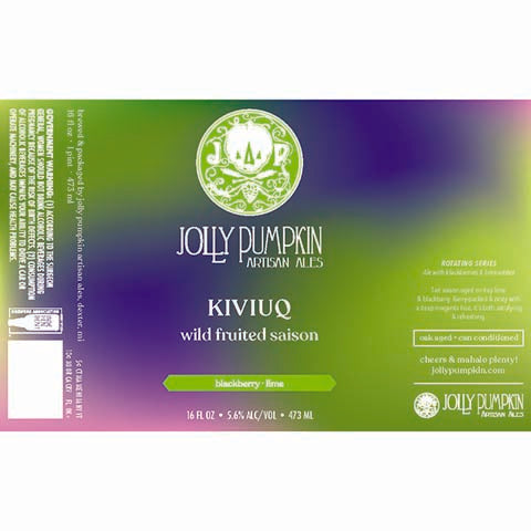 Jolly Pumpkin Kiviuq Wild Fruited Saison by Jolly Pumpkin Ales, beer label