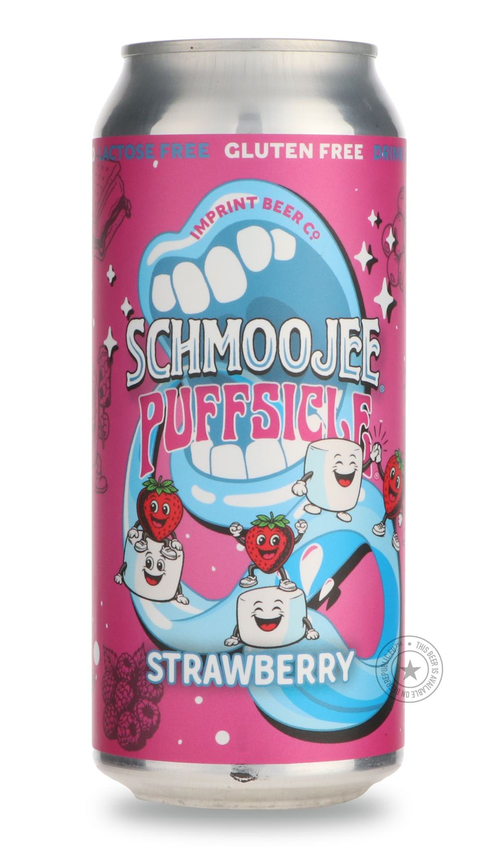 Schmoojee Puffsicle Strawberry by Imprint Beer Company, beer label
