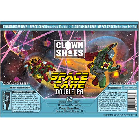 Clown Shoes Space Cake DIPA by Clown Shoes, beer label