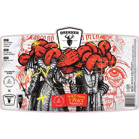 Drekker The Ice Treaty of Peace IPA by Drekker Brewing Company, beer label