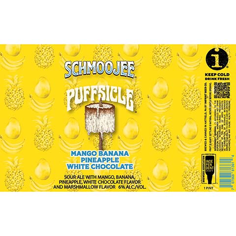 Imprint Beer Puffsicle Mango Banana Pineapple White Chocolate Sour Ale by Imprint Beer Company, beer label