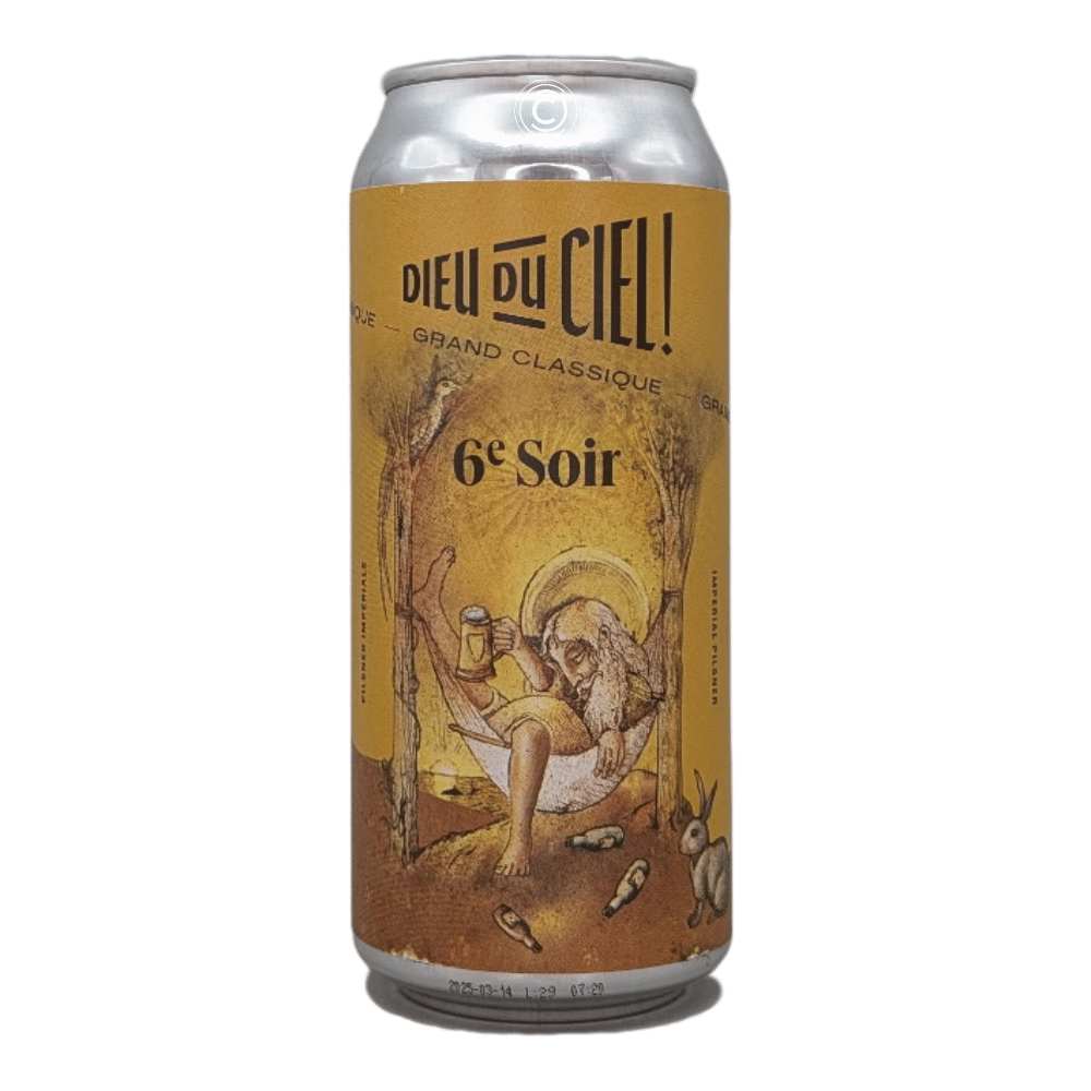 6e Soir Imperial Pilsner by Brasserie Dieu du Ciel!, beer label
