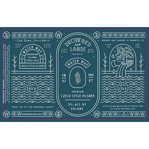 Drowned Lands Water Way Pilsner by The Drowned Lands Brewery, beer label