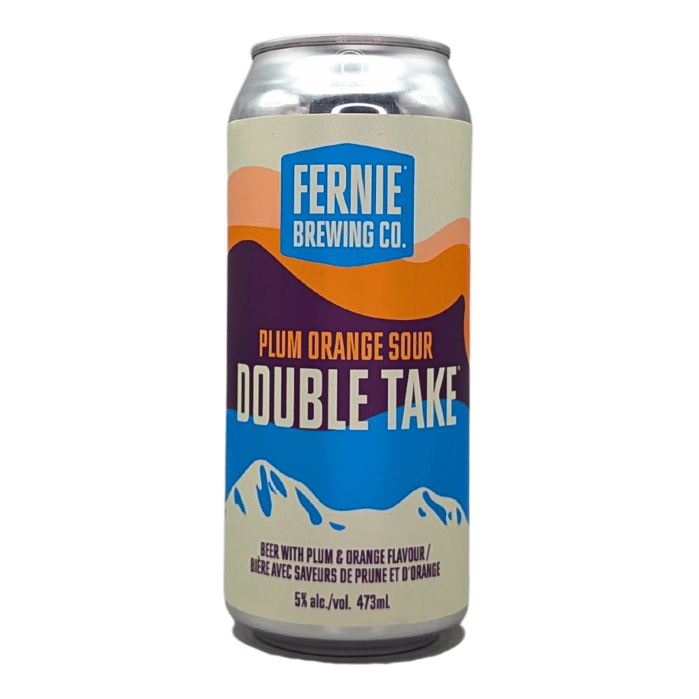 Double Take Plum Orange Sour by Fernie Brewing Co, beer label