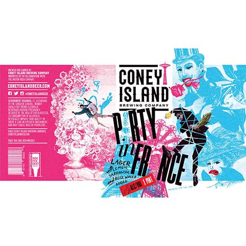 Coney Island Party in France Lager by Coney Island Beer, beer label