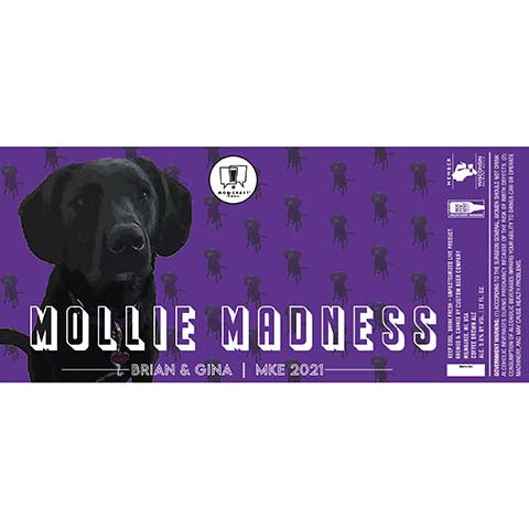 Custom Mollie Madness Coffee Brown Ale by Custom Beer Company, beer label