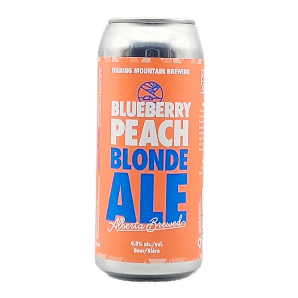 Blueberry Peach Blonde Ale by Folding Mountain Brewing, beer label